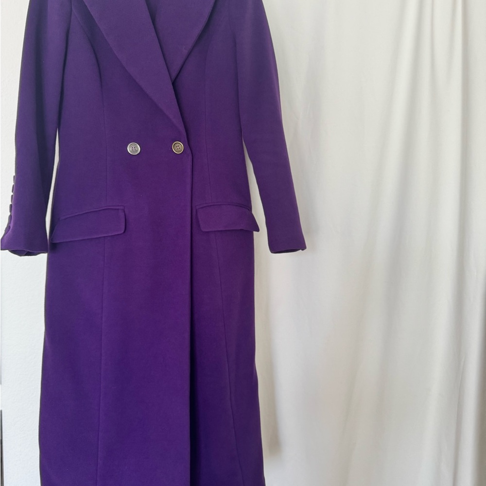 Elegant Purple Long Coat